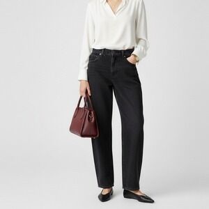 Levi's Premium‎ Baggy Dad Jeans Black Wash Womens 25x32 High Rise Relaxed Fit